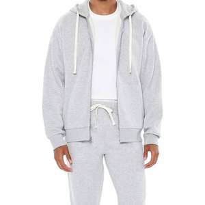 Sweat à capuche zippé pour homme, surdimensionné, de haute qualité, style vintage, effet délavé soleil et usé, délavé à l'acide - Product Image 5