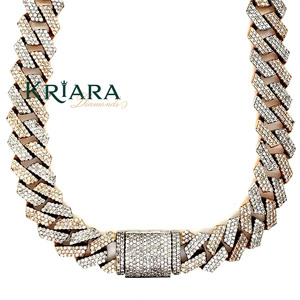 Men's 18K Gold Plated S925 Moissanite Statement Necklace Geometric Link <b>Chain</b> Hiphop Everyday Wear - Product Image 6