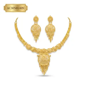 Fashion Jewelry 24k Gold Plated Flower Box <b>Chain</b> Charm Necklace for Women's Party Wedding Brass - Product Image 2