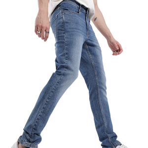 Custom High Quality High Street Men's Straight Fit Winter Denim <b>Jeans</b> Breathable Design Solid Colors <b>Embroidered</b> Sweet Logo - Product Image 5