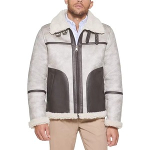 Men's Casual High Quality Sheep Skin Quilted <b>Jacket</b> Winter Fashionable Vintage Style Hooded Outdoor Wear Canvas Front Logo - Product Image 5