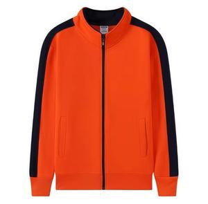 Blouson bomber unisexe en toile enduite, fermeture éclair, col rabattable, vêtement décontracté pour l'automne, couleur unie, respirant, polyester/coton - Product Image 4