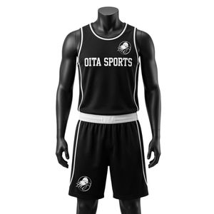Ensemble uniforme de boxe noir pour hommes, maillot sans manches et short, vêtements de sport pour entraînement et compétition - Product Image 1