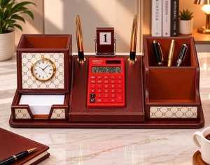 Organizador de Escritorio de Cuero PU Premium con Planificador Semanal, Soporte para Teléfono Móvil, Portaplumas y Organizador de Mesa de Oficina - Product Image 5