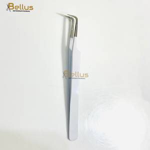 แหนบต่อขนตาและคิ้วระดับมืออาชีพ Bellus International ผลิตจากสแตนเลส ปลายเรียบ ป้องกันไฟฟ้าสถิต ผลิตด้วยมือ OEM ODM 45 - Product Image 2