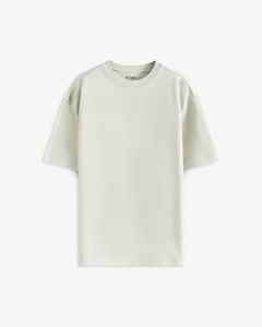 T-shirt formel pour homme en tricot à manches courtes avec détail de ruban, coupe ample, col en coton 100 % respirant - Product Image 1