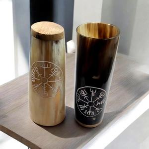 Vaso Artesanal de Cuerno de Búfalo, Recipiente Sostenible para Beber, Hecho a Mano, Accesorio Tradicional de Bar para Decoración del Hogar - Product Image 5