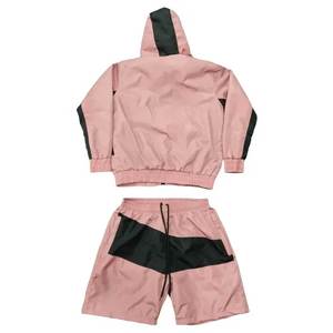 Custom Winter <b>Plus</b> <b>Size</b> 2 in 1 Men Windbreaker <b>Set</b> with Hoodie Shorts Jacket Nylon Material Custom Design Logo - Product Image 4