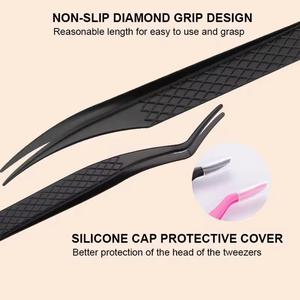 Pince à épiler en acier inoxydable pour sourcils et poils du visage, outil de beauté de qualité professionnelle, accessoire de salon, logo personnalisé OEM - Product Image 4