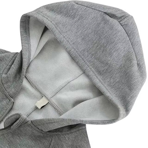 เสื้อฮู้ดครอปท็อปแฟชั่นล่าสุด สีพื้น ดีไซน์ซิป ผ้าฟลีซถัก น้ำหนักเบา ใส่ได้ทุกวัน มีไซส์พลัส - Product Image 4