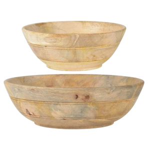 Tazón de madera natural de diseño primitivo para decoración del hogar, organizador de cocina, organizador de mesa, tazón para frutas, tazón para ensalada - Product Image 3