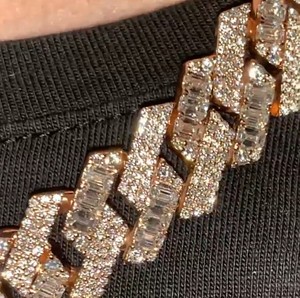 Professional 3D Letter Pendant Moissanite Diamond Iced Out Pendant <b>Initial</b> Pendant 925 Silver for Link <b>Chain</b> - Product Image 3