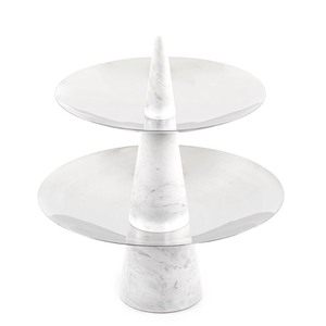 Round Metal <b>Cake</b> <b>Stand</b> with Crystal Drips and Ornate Edge Design Handmade Decorative Display Base - Product Image 4