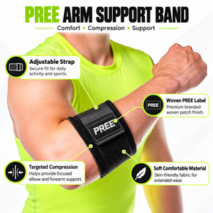 Sangle de soutien ajustable en néoprène pour le coude de joueur de pickleball, avec coussinet de compression moulé, pour le soutien des tendinites de l'avant-bras - Product Image 6