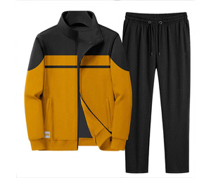 Ensemble de survêtement deux pièces pour homme en polaire technique polyester, avec sweat à capuche zippé et pantalon de jogging, personnalisable, nouveau - Product Image 1