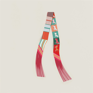 Foulard carré en soie pour femme, design tendance, avec pompons, bandeau pour cheveux, taille/couleur personnalisable, doux pour la peau, durable, sac à main - Product Image 6