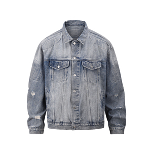 Mens Slim Fit <b>Denim</b> <b>Jacket</b> Fashion Washed Jean Coat Casual Outdoor Layer <b>Lightweight</b> Street Style Daily Wear Top - Product Image 1