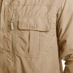 Chemises pour hommes coupe-vent à boutons avec logo, chemise de randonnée personnalisée pour hommes, vêtements de travail confortables et respirants pour la randonnée et la pêche - Product Image 6