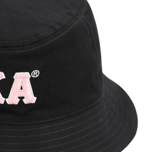 Green Pink <b>Reversible</b> <b>Bucket</b> <b>Hat</b> Women Embroidered Pattern Casual Fashion Cap Outdoor Sun <b>Hat</b> Double Side Headwear Accessory - Product Image 2