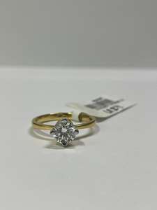 Exclusive 0.95 CT Round <b>Diamond</b> Ladies <b>Ring</b> 18K Yellow Gold Real Lab Grown IGI Certified VS Unique Anniversary - Product Image 3