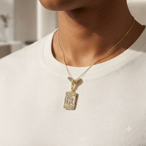925 <b>Silver</b> Gold Plated Moissanite Diamond <b>Initial</b> Logo Pendant Custom <b>Necklace</b> with Hip Hop Iced Alphabet Letters Charms Gifts - Product Image 2