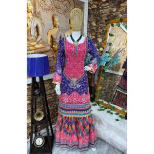 Hermoso conjunto de Top y Sharara para mujer con Fancy Dupatta para fiestas - Product Image 1