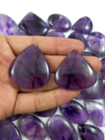 Lot de cabochons d'améthyste naturelle, dos plat, pierre précieuse, cristal de guérison, quartz semi-précieux, pierre précieuse en vrac, prix de gros