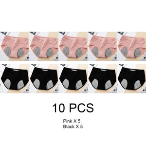 Paquete de 10 Bragas Menstruales de Algodón para Incontinencia Urinaria, Ropa Interior Femenina, Bragas Anti-Fugas para el Periodo - Product Image 4