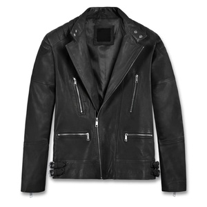 OEM Custom Logo Winter Men's Thick Leather Jacket Windproof breathable Warm Leather Jacket For Sale In Low Price - Product Image 1