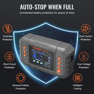 Smart 20 Amp litio LiFePO4 caricabatteria per auto Display LCD caricabatteria manutentore Desulfator per AGM/Gel/SLA per prato barca - Product Image 5