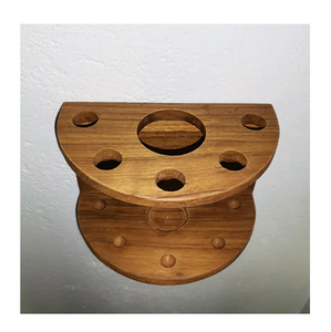 Sustainable Solid Wood Tooth <b>Brush</b> Holder Eco Friendly 6 Hole Multi-functional Bathroom Storage Rack - Product Image 1