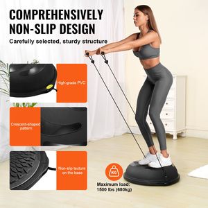26-Inch Half Exercise Ball Trainer 1500lbs <b>Stability</b> Ball for Yoga Resistance Bands 26-Inch Balance Ball Trainer Ball Ball - Product Image 4