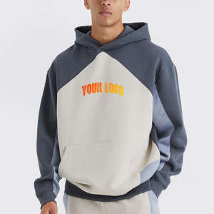 Sweat à capuche homme OEM pas cher pour l'hiver, 100 % coton molletonné, grammage lourd, épaules tombantes, coupe oversize, pour l'extérieur - Product Image 1