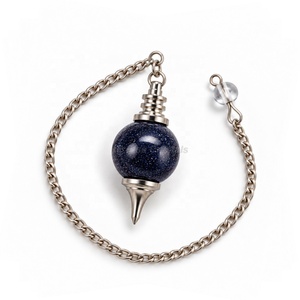 Pendentif boule spirituelle en pierre d'or rouge en gros, pendule en cristal naturel pour la méditation, exportation de pierres précieuses en gros Inde - Product Image 5
