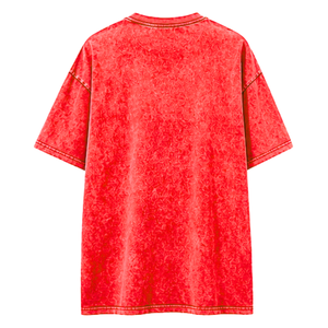 <b>Mens</b> Vintage Washed Cotton T-<b>Shirt</b> Loose Casual Short Sleeve Crew Neck Streetwear Custom <b>Silk</b> Screen Printed Garment Dyed - Product Image 2