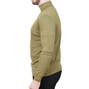 T-shirt à col roulé décontracté pour homme, couche intérieure chaude d'hiver, coton épais, t-shirt à col haut pour homme, personnalisé - Product Image 2