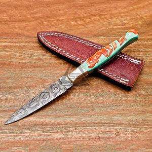 Nueva Llegada en Stock: Cuchillos de Hoja Fija DIY de Alta Calidad con Mango de Madera, OEM, Acero Inoxidable y Damasco Personalizado - Product Image 5
