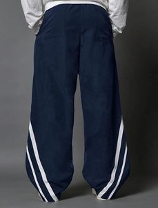 Men's Baggy Track Pants Y2K Streetwear Pants <b>Drawstring</b> Letter Pockets Casual Lounge <b>Trousers</b> - Product Image 3