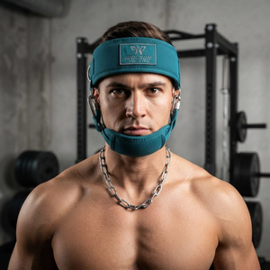 Harnais de tête premium Wilson Industry pour exercices du cou, design réglable en néoprène souple, chaîne en acier renforcée pour la musculation en salle de sport - Product Image 3