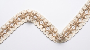 Bordure en dentelle florale rustique en coton et jute pour la décoration de la maison, les bordures décoratives et les travaux manuels - Product Image 4
