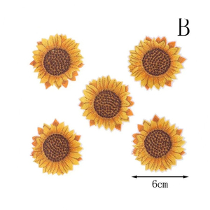 Parche Termoadhesivo Bordado de Girasol, Aplique de Tela de Fieltro No Tejido para Ropa, Sombreros, Bolsos, Chaquetas, Mochilas, Manualidades DIY - Product Image 5
