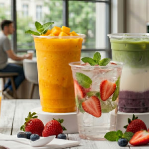 Vasos de Papel KEIFU de 90 mm/16 oz, Recubiertos de PE, Doble Capa, Resistentes a la Grasa y al Agua, para Bebidas Carbonatadas, Té de Burbujas, Café y Jugos (OEM/ODM) - Product Image 5