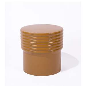 โต๊ะข้างโลหะสีมาการองสุดหรู โต๊ะตกแต่งลายโทเท็มเหล็กเคลือบเงา โต๊ะกาแฟทรงกลมเรขาคณิต สำหรับโรงแรมบูติกและบ้าน - Product Image 2