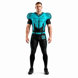 ชุดยูนิฟอร์มอเมริกันฟุตบอลสำหรับผู้ชาย NEXTEX เสื้อเจอร์ซีย์แบบซับลิเมชั่น กางเกงบุฟองน้ำ ระบายอากาศได้ดี ชุดกีฬาสำหรับทีม ชุดแข่งขัน OEM - Product Image 2