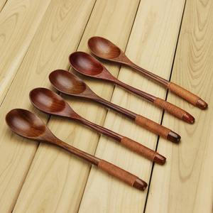 Cuillère en bois artisanale la plus vendue pour la soupe, les desserts et la cuisine, cuillère de cuisine naturelle faite à la main, disponible au meilleur prix du marché - Product Image 1