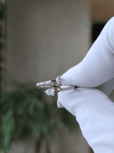 Bague Cœur Ouvert Classique en Diamant de Laboratoire Poire 0,40 ct Or 14K Torsadé Entrecroisé Bijou Fin de Promesse Cadeau pour Femme - Product Image 4