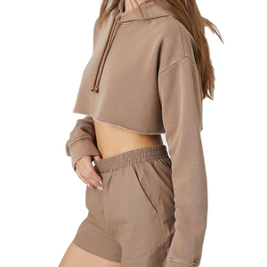 Top Sale Winter New Arrival Customise Top Sale <b>Women</b> <b>Crop</b> Top Cotton Blended Hot Selling And Best Price <b>Women</b> <b>Crop</b> Top <b>Hoodies</b> - Product Image 2