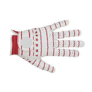 Guantes de Golf Blancos de Dedo Completo, Ligeros y Transpirables, con Estampado de Palma Roja, de Cuero Genuino Antideslizante, para Mano Derecha, Unisex, con Cierre de Tirar - Product Image 3