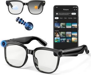 แว่นตาอัจฉริยะ RON New MT5 ULTRA Meta Style AI พร้อมกล้อง 8MP  พร้อมเคสชาร์จ  WiFi6  รองรับการโทรผ่านบลูทูธ  แปลภาษาด้วย AI  ควบคุมด้วยเสียง - Product Image 1