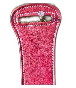 Harnais en cuir rose pour selle western avec protection d'étrier personnalisée en plastique et boucle métallique - Product Image 2